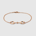 Gucci Horsebit diamond 18k chain bracelet - 18k rose gold