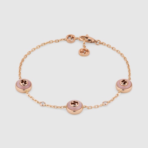 Gucci Interlocking 18k chain bracelet - 18k rose gold