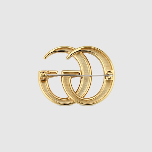 GG Marmont brooch - gold-toned brass