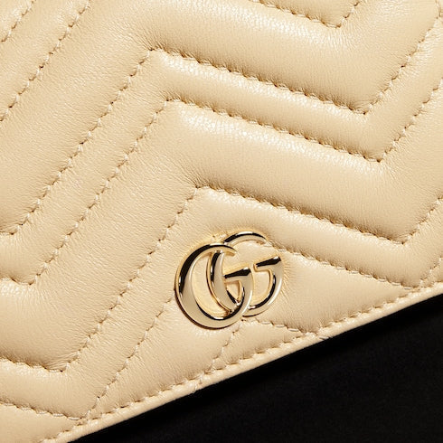 GG Marmont small wallet - light yellow leather