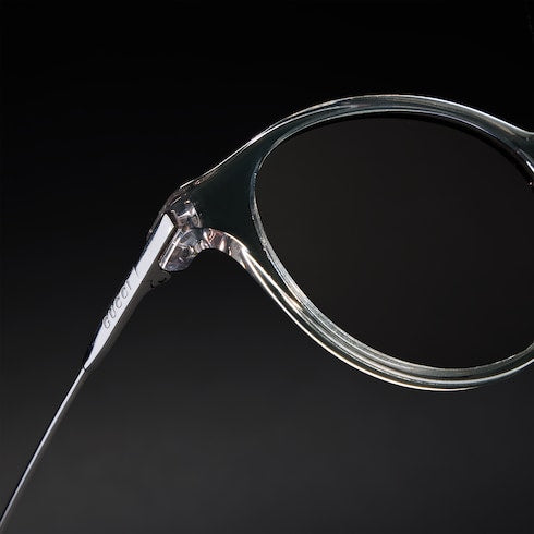 Round optical frame - grey acetate