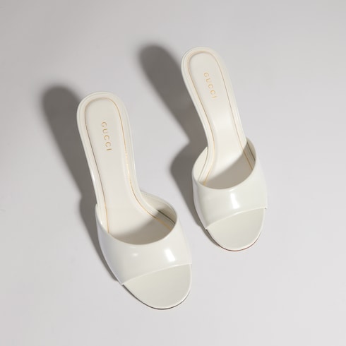 Women's Castello slide - white leather