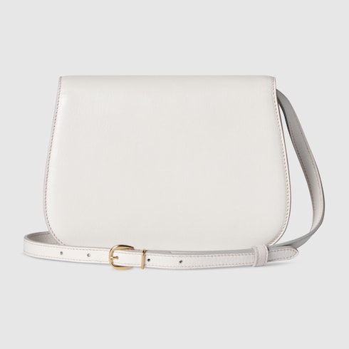 Bamboo mini bag - white leather