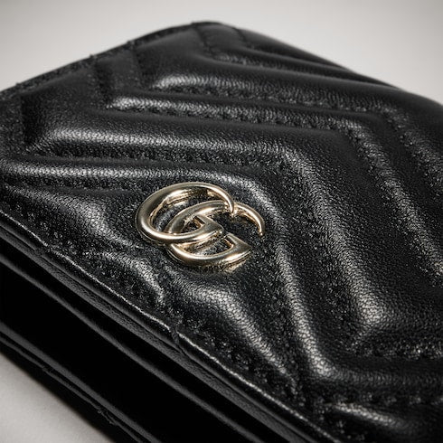GG Marmont card case wallet - black leather