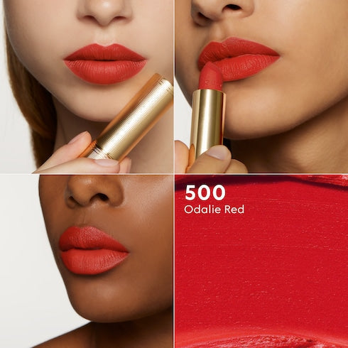 120 Sonia Light Beige, Rouge à Lèvres Mat Lipstick - 500 Odalie Red