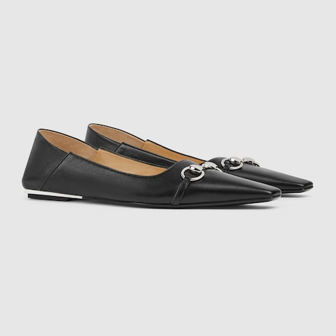 Women's Vittoria ballerina - black leather