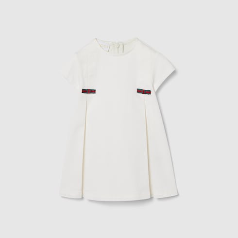 Baby denim dress with Web - white