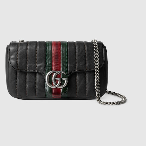 Jetset GG Marmont small shoulder bag - black leather