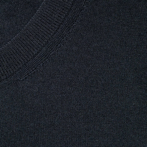 Extra fine cashmere silk top - navy