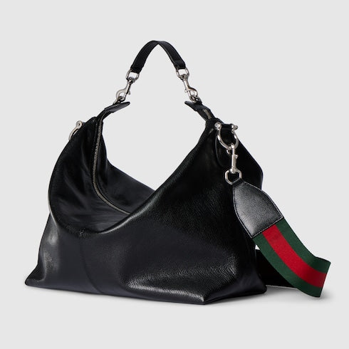Brera medium crossbody bag - black leather