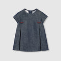 Baby denim dress with Web - dark blue