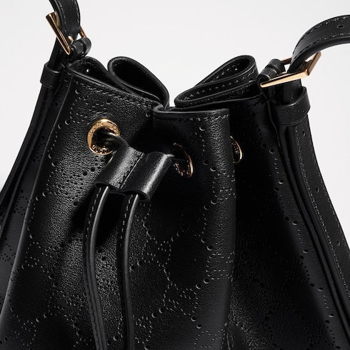 Gucci Venice small bucket bag - black GG leather