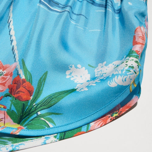 Printed silk twill shorts - multicolor