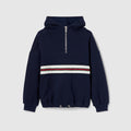 Children's cotton hooded sweatshirt - dark blue