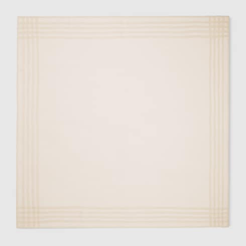 Lightweight silk jacquard shawl - white