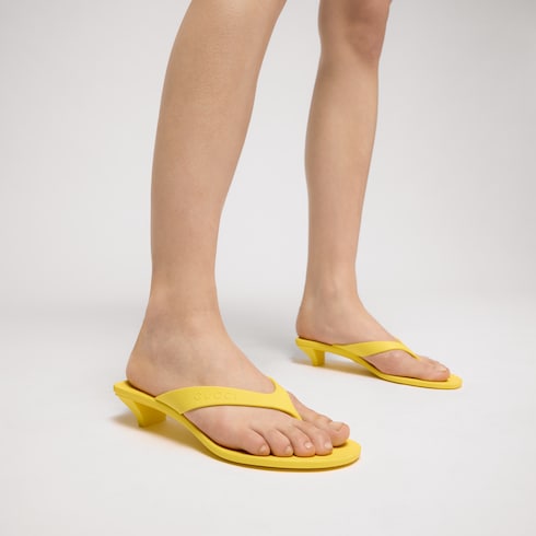Women's Vittoria thong - yellow rubber