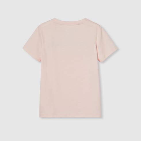 Children's printed cotton T-shirt - light pink