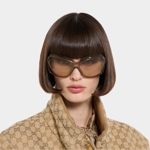 Square frame sunglasses - beige