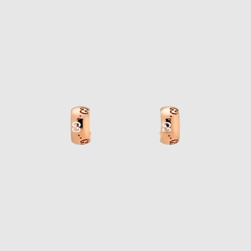 Icon 18k GG hoop earrings - 18k rose gold