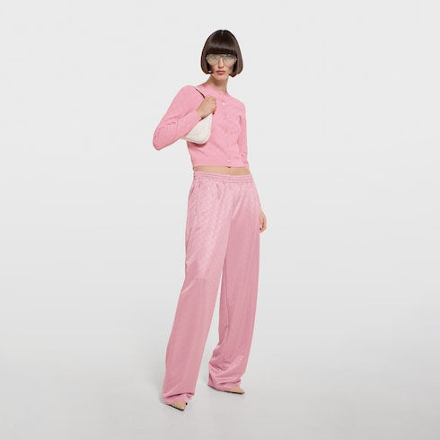 GG fine fabric jacquard cardigan - light pink