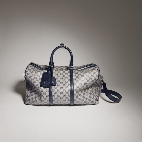 Gucci Essence Classic medium duffle bag - blue GG canvas