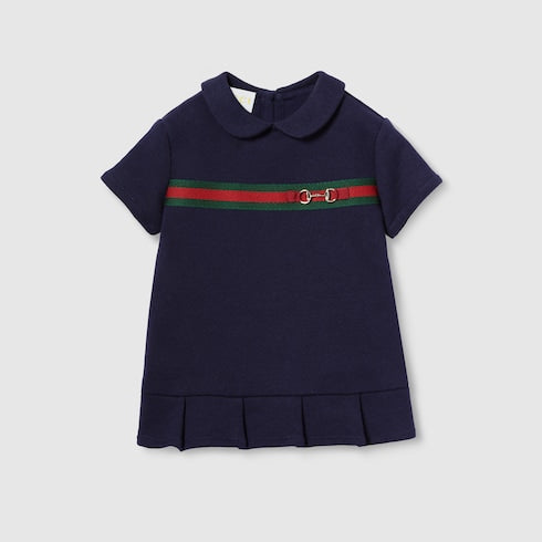 Baby cotton dress with Web - dark blue