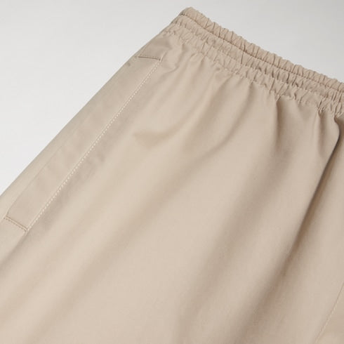 Cotton poplin pants - light beige