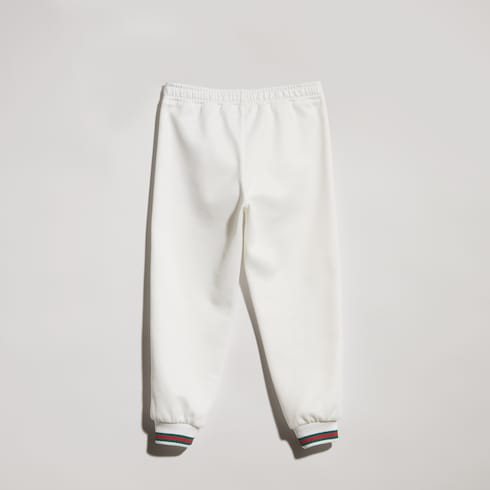 Children's jersey pants with Web - white