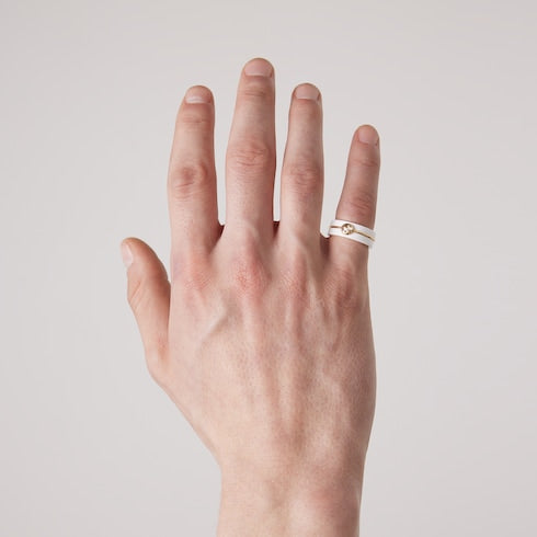 Gucci Interlocking zirconia ring - white zirconia