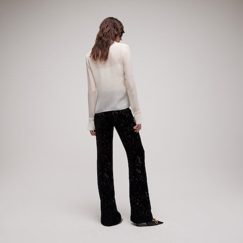 Light silk georgette shirt - white