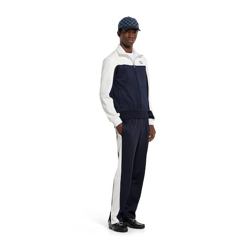 Technical jersey sportswear pants - blue and white