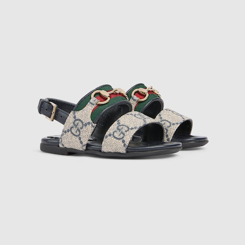 Toddler sandal with Web - beige and blue Supreme