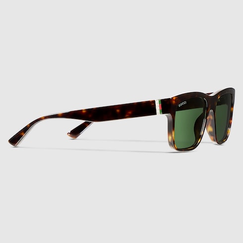 Rectangular frame sunglasses - dark brown tortoiseshell