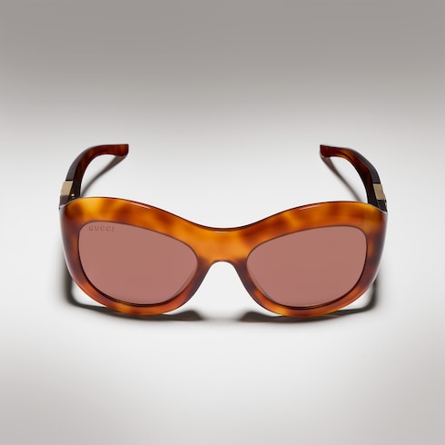 Round frame sunglasses - orange tortoiseshell
