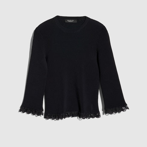 Fine matte viscose rib top - black