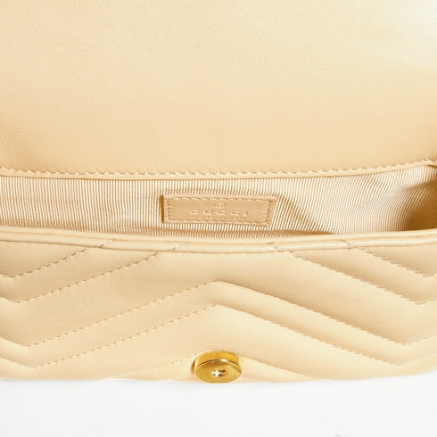 GG Marmont mini shoulder bag - light yellow leather