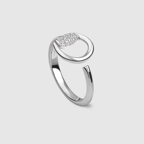 Gucci Horsebit diamond 18k ring - 18k white gold