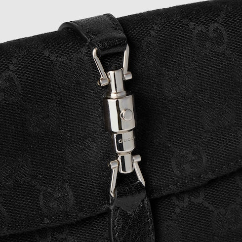 Gucci Jackie small shoulder bag - black GG canvas