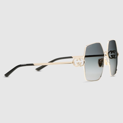 Oval frame sunglasses - gold