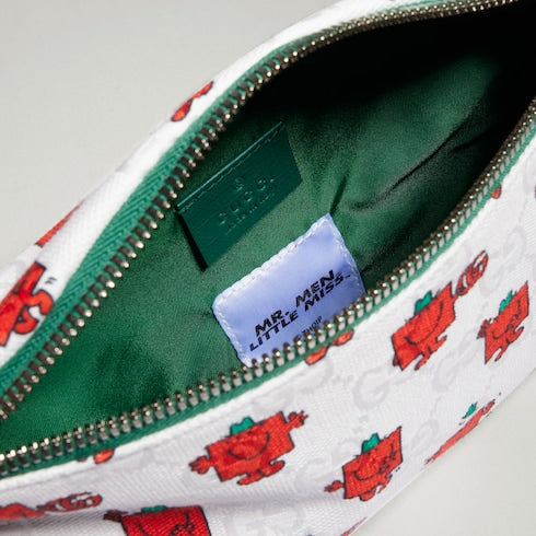 Children's printed GG belt bag - white GG canvas