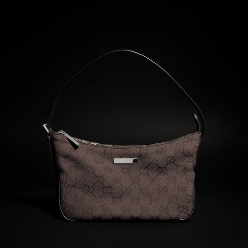 Lady Lunetta small shoulder bag - dark brown GG canvas