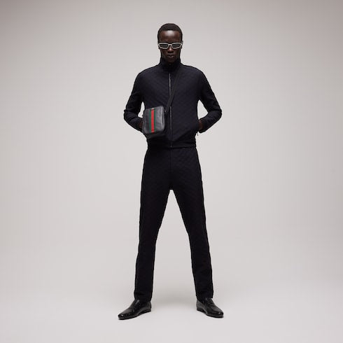 GG jersey jacquard sportswear pants - black