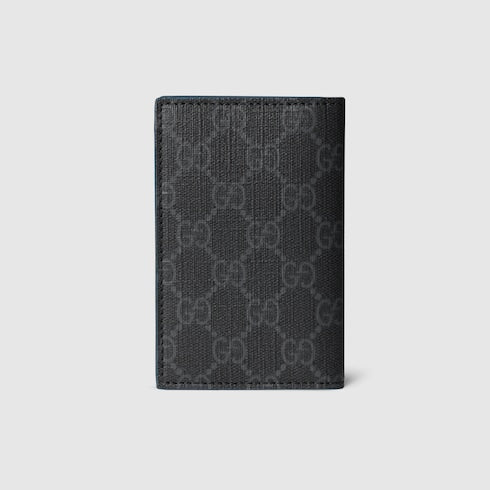 Blue interior GG long card case - black Supreme