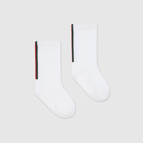 Baby cotton blend socks with Web - white
