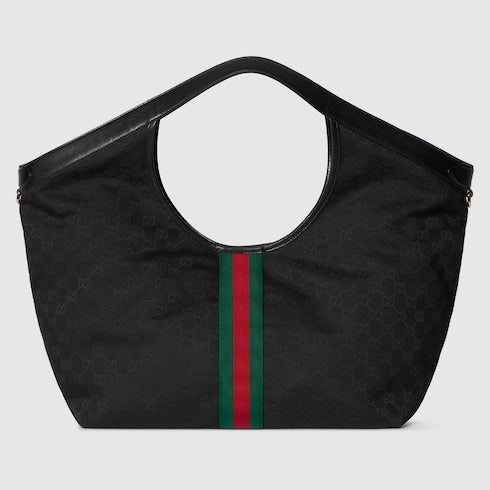 Gucci Giglio large tote bag - black GG canvas