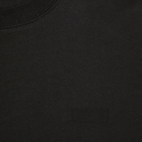 Cotton jersey T-shirt with embroidery - black