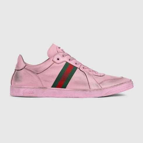 Men's Stretch low-top sneaker - pink leather