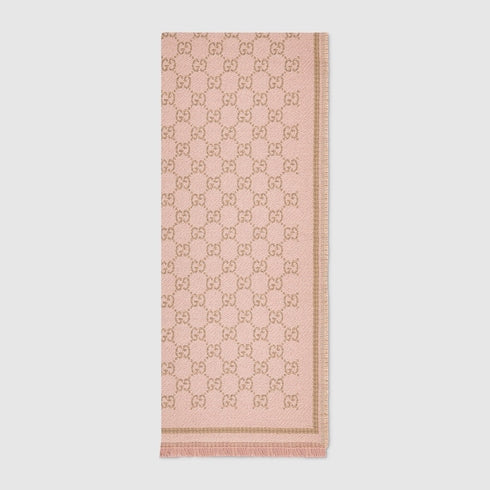 GG wool scarf - light pink