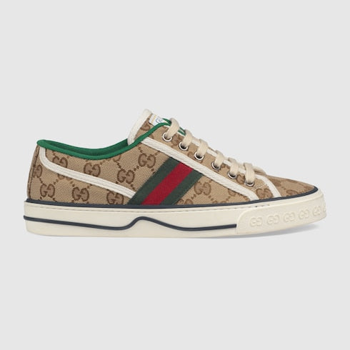 Women's Gucci Tennis 1977 sneaker - beige/ebony original GG canvas
