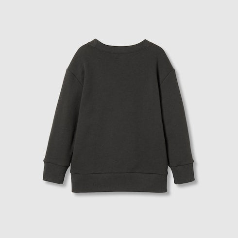 Children's cotton printed sweatshirt - dark grey